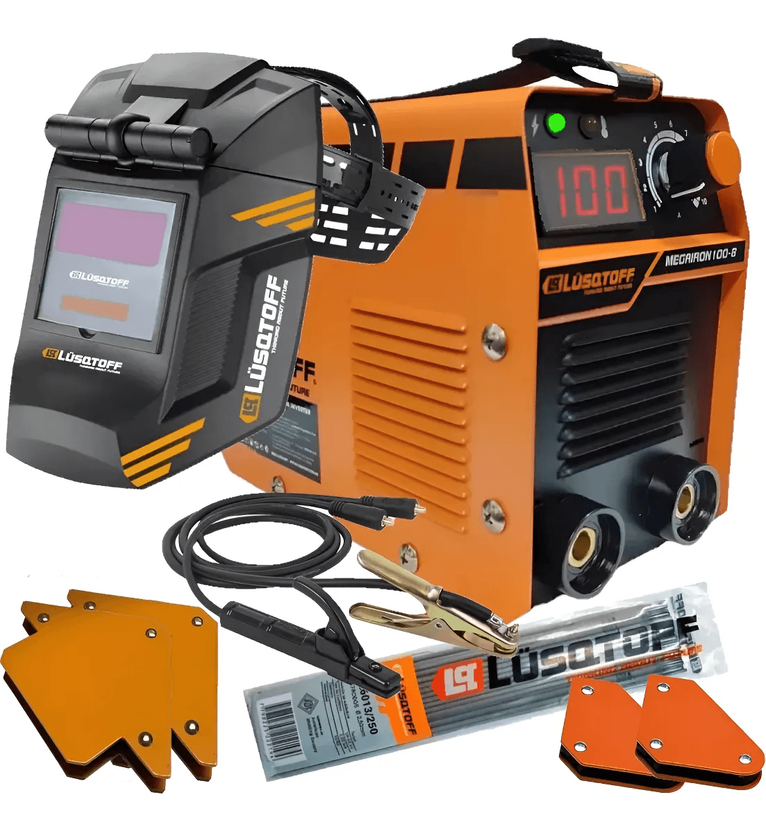 Soldadora Inverter Lusqtoff Iron-100 80 Amp + Máscara Fotosensible de Regalo
